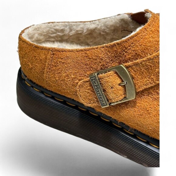 Dr. Martens Isham Brown Shearling Slingback Mules Sandal Shoe US Men\'s 12 _A1